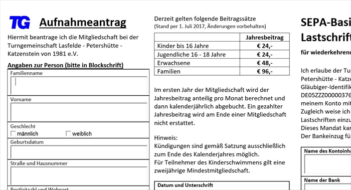 AufnahmeantragNeuesFormular